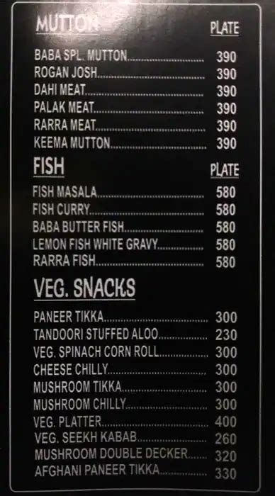 Baba Chicken Menu, Menu for Baba Chicken, PAU, Ludhiana - Zomato