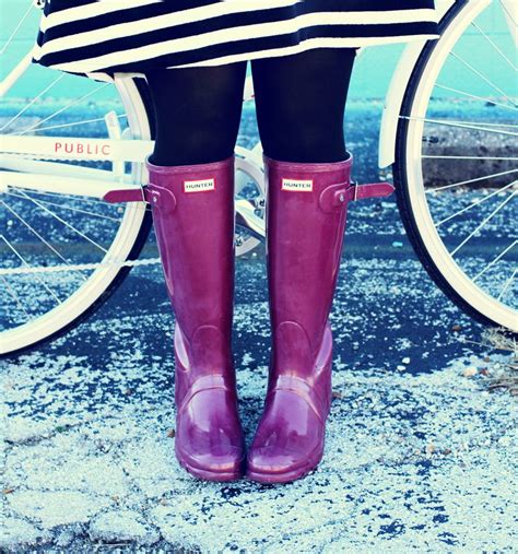 Hunter wellies on A Beautiful Mess - CycleStyle Australia