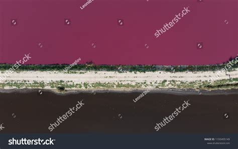 Aerial View Pink Lake Ponds Special Stock Photo 1193405149 | Shutterstock