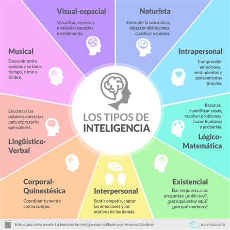 9 Tipos de Inteligencia según Gardner - Infografía | Psicologia del ...