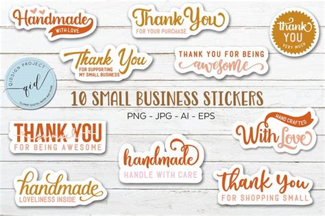 10 Small Business Stickers for Insert and (1156475)