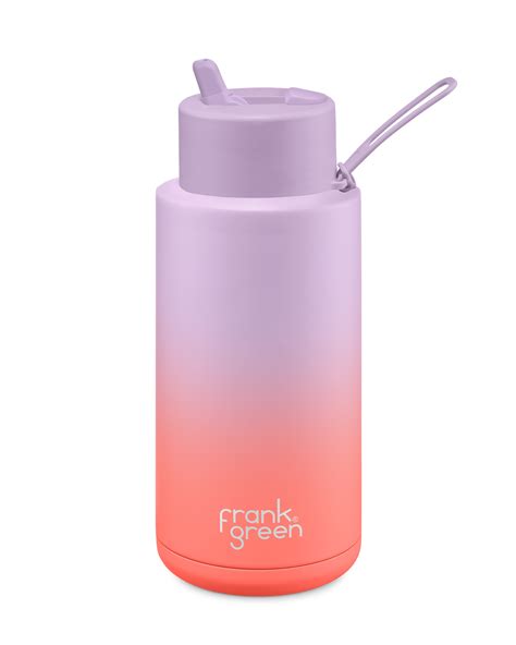 Frank Green Gradient Ceramic Reusable Bottle 34oz/1 LITRE WITH STRAW L ...