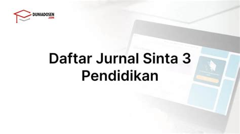 Daftar Jurnal Sinta 3 Pendidikan [Update]