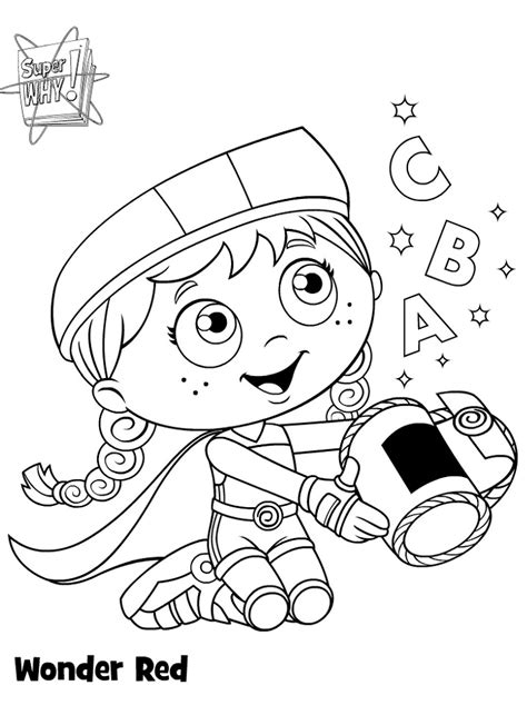 Wonder Red Coloring Page - Free Printable Coloring Pages for Kids