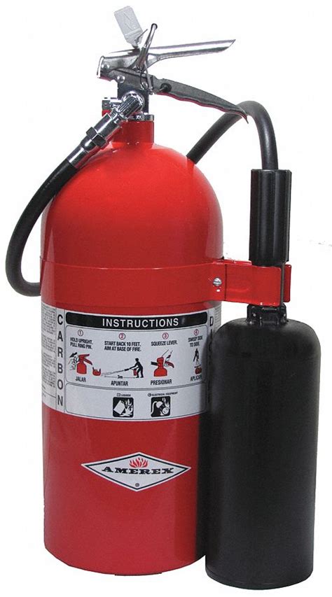 AMEREX Fire Extinguisher: Carbon Dioxide, BC, 10 lb Capacity, 10B:C ...