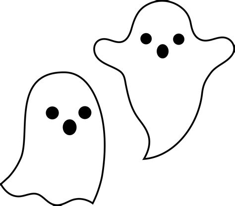 Simple Spooky Halloween Ghosts - Free Clip Art
