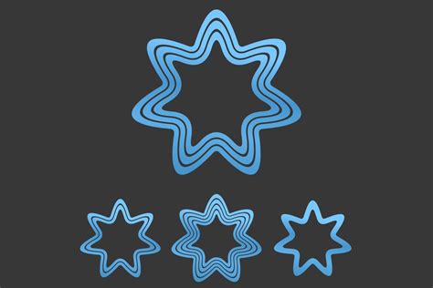 Blue Metallic Line Star Logo Design Set Graphic by davidzydd · Creative Fabrica