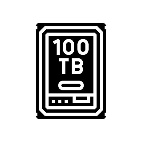 100 terabyte hard drive future technology glyph icon vector illustration 24130733 Vector Art at ...