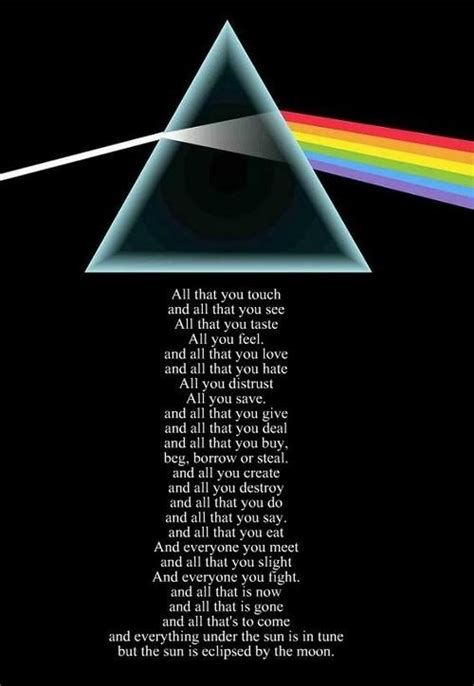 dark side of the moon 🌑 | Pink floyd quotes, Pink floyd lyrics, Pink floyd eclipse