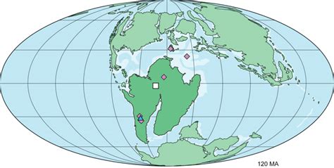 7. Paleogeographic reconstruction of the Early Cretaceous (Aptian),... | Download Scientific Diagram