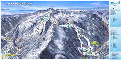 Bovec ski map