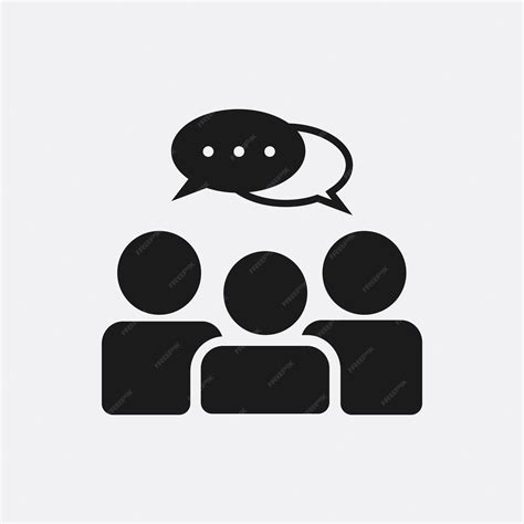 Premium Vector | People talking icon isolated on white background ...