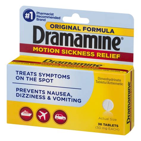 Dramamine Original Formula Motion Sickness Relief, 36 Count - Walmart.com - Walmart.com