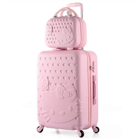 14+20 Inch Hello Kitty Suitcase,Spinner Rolling Luggage,Suitcases on wheels,Trolley Luggage Set ...