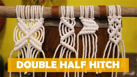 How to Macrame Double Half Hitch | Macrame knots pattern, Macrame ...