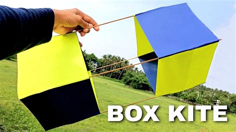 DIY BOX KITE | How to make boxkite with colour paper - (Boxkite) - YouTube