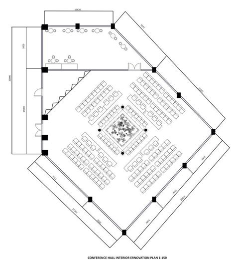 Conference Hall Seating Plan | Conference hall, Floor plan layout, Floor plan design