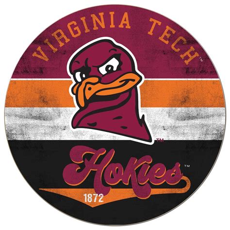 Virginia Tech Hokies 20'' x 20'' Retro Logo Circle Sign