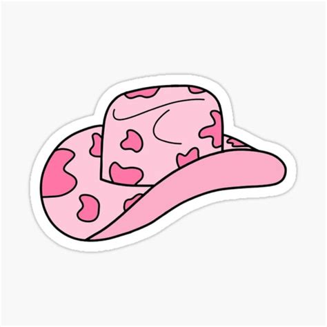 "pink cowboy hat" Sticker for Sale by ansley-c | Redbubble