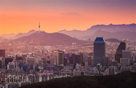 Seoul city after sunset - Seoul city and Downtown skyline, South Korea | Korea wallpaper, South ...