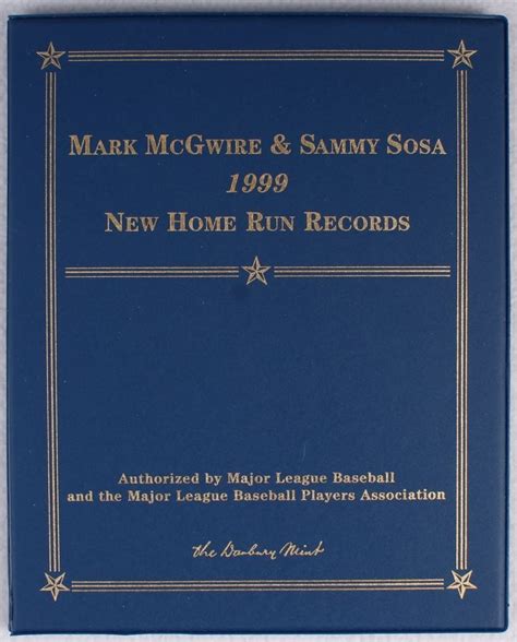 Mark McGwire & Sammy Sosa 1999 New Home Run Records Book with Gold Cards