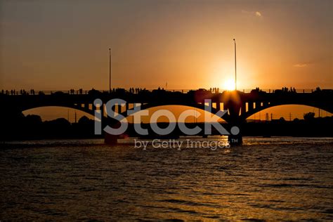 Congress Ave Bridge Austin Texas Sunset Stock Photo | Royalty-Free ...