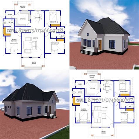 Modern Three-Bedroom House Plan PLN.00826