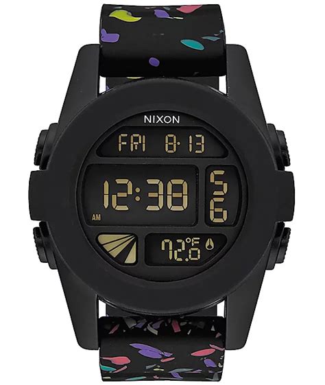 Nixon Unit Black Multi Speckle Digital Watch | Zumiez