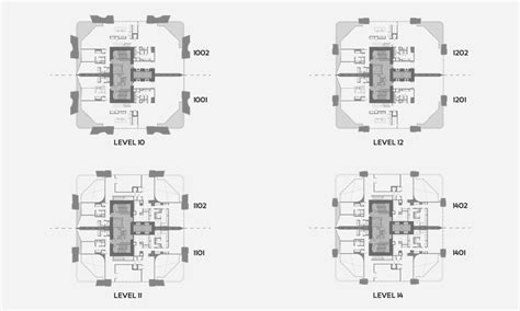 floorplans - One Thousand Museum - The Scorpion Tower