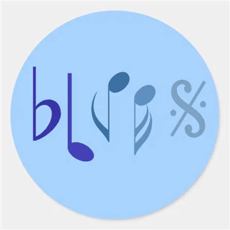 Blues Music Notes Sticker | Zazzle