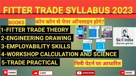 iti fitter new syllabus 2023 || iti fitter me kitne subject hote hai || fitter me kitne paper ...