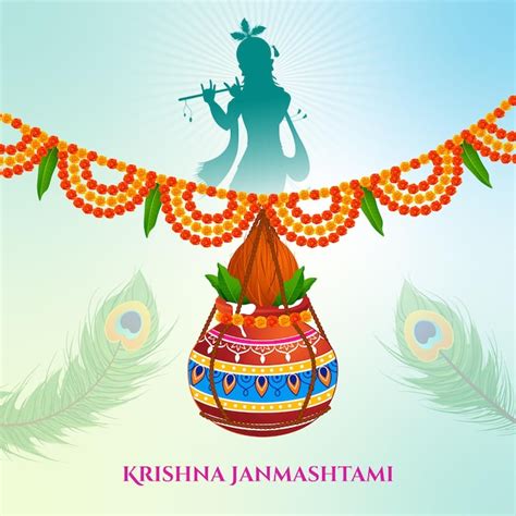 Premium Vector | Dahi handi celebration in Happy Janmashtami festival background of India