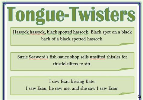 Funny Tongue Twisters