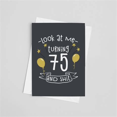 75th Birthday Card Funny 75th Birthday Card 75th Birthday | Etsy