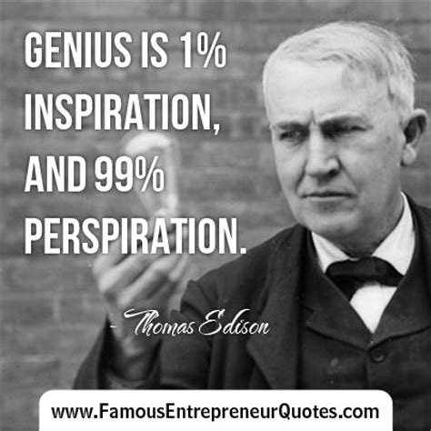 Thomas edison quotes, Is 1 and Famous entrepreneurs on Pinterest