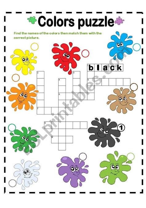 COLORS PUZZLE! PART ONE! - ESL worksheet by LA LUNA