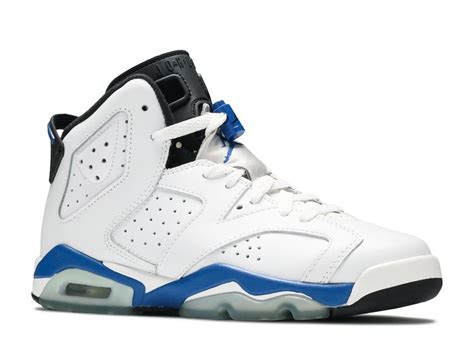 Air Jordan 6 Retro BG 'Sport Blue' - Air Jordan - 384665 107 - white ...