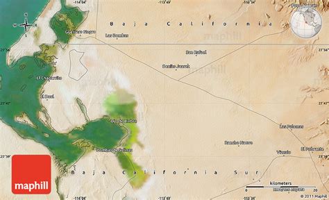 Satellite Map of Guerrero Negro