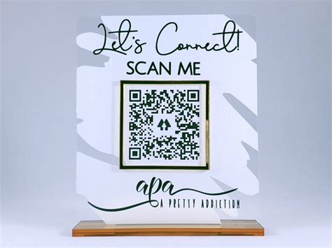 QR Code Sign for Social Media - A Pretty Addiction