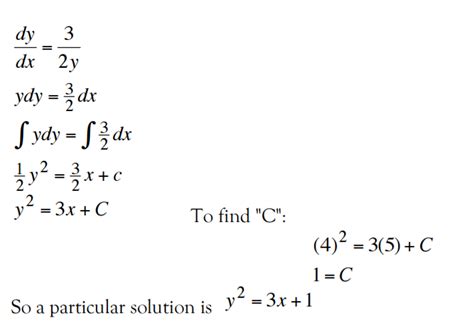 [Math] Particular solution to differential equation – Math Solves ...