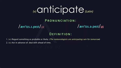 Anticipate Meaning And Pronunciation | Audio Dictionary - YouTube