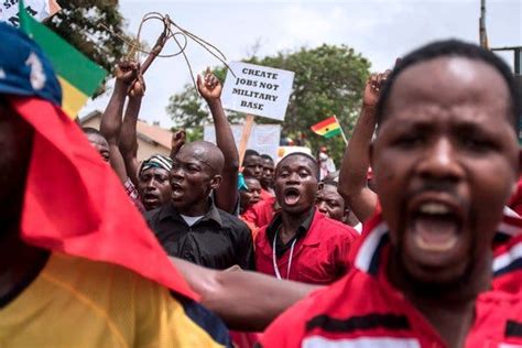 Deal With U.S. Military Sets Off Protests in Ghana - The New York Times