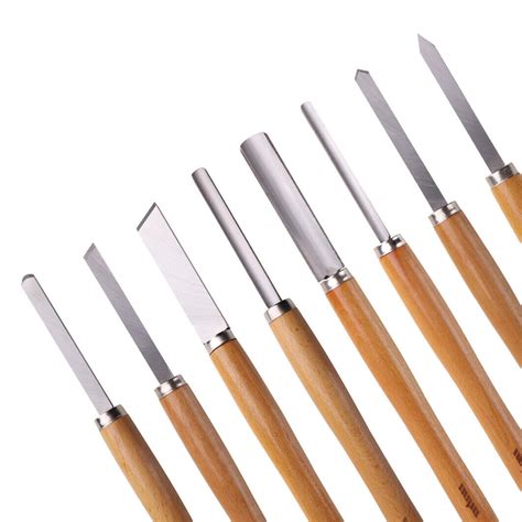 8 Shapes Durable Wulnat Handle Wood Lathe Chisel Set Turning Tools Carving Gouge | eBay