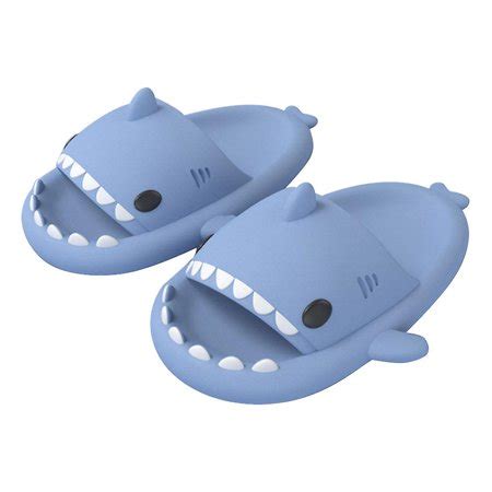 Shark SlippersCute Thick Sole Sharks Cloud Shark Slides Non-Slip ...