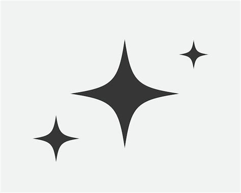 Premium Vector | Stars vector icon abstract star symbol black and white ...