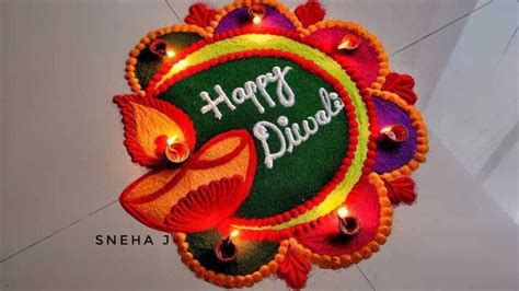 Quick and Easy Rangoli Ideas for Diwali 2020 you would love to copy from | Happy diwali rangoli ...