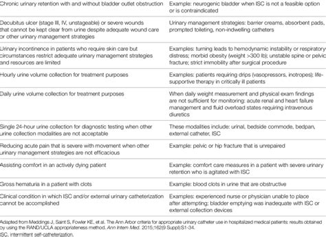 Appropriate Indwelling Urinary Catheter Use in Hospitalized Medical... | Download Table