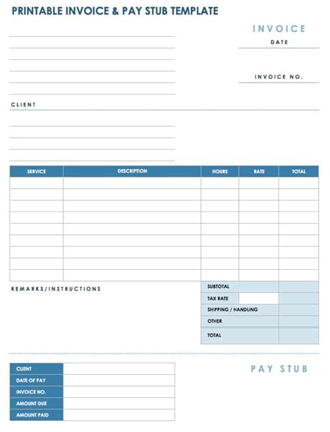 Truck Driver Pay Stub Template