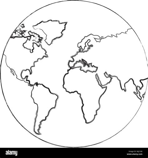 globe map world location geography vector illustration sketch Stock Vector Image & Art - Alamy