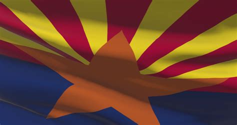 Arizona state flag waving background. 4K backdrop 21087862 Stock Video ...